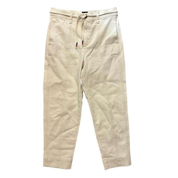 NWT J.Crew Seamed Straight Leg Jean In All Day Stretch Rope Tie Waist Size 28 - Picture 2 of 10